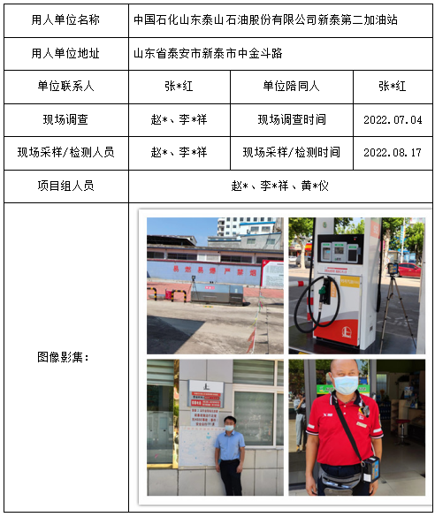 中國石化山東泰山石油股份有限公司新泰第二加油站