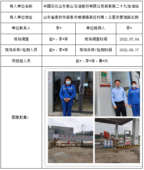 中國石化山東泰山石油股份有限公司新泰第二十九加油站