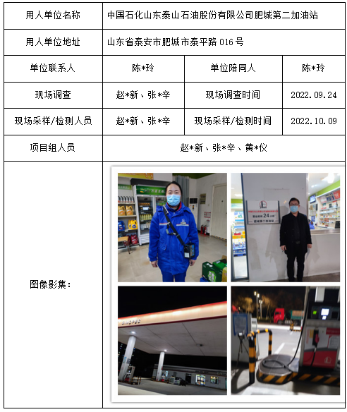 中國石化山東泰山石油股份有限公司肥城第二加油站